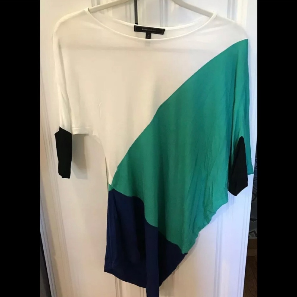 BCBG MAXAZRIA color block tunic modal dress